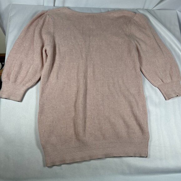 Maurice’s Women’s Size M Light Pink 3/4 Length Sleeve Ribbed Sweater Pretty NWT - Picture 5 of 9